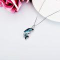 wholesale 925 Sterling Silver Dolphin Crystal Pendant Necklace s for Women Mom on the Birthday Beach Mothers Day Graduation-0-5