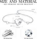 wholesale 925 Sterling Silver Heart-Shaped Pendant Animal Charm Bracelet for Women Gifts-0-4