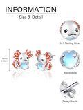 wholesale 925 Sterling Silver Moonstone Heart Axolotl Stud Earrings for Women Gift-0-5