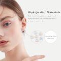 wholesale 925 Sterling Silver White Opal CZ Small Round Hoop Earrings for Women-0-1