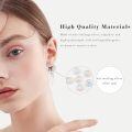 wholesale 925 Sterling Silver White Opal CZ Small Round Hoop Earrings for Women-0-1