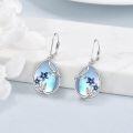 wholesale 925 Sterling Silver Moonstone Flower Earrings for Women-0-2