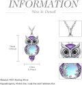wholesale Owl Necklace For Women 925 Sterling Silver Filigree Owl Pendant Jewelry Christmas Gifts For Women -0-5