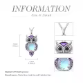 TOUPOP 925 Sterling Silver Filigree Owl Pendant Necklace Jewelry Christmas Gifts For Women-0-5