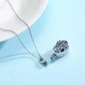 wholesale 925 Sterling Silver Abalone Shell Tree of Life Tear Drop Keepsake Urn Necklace for Ashes Memory Jewelry-0-2