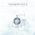 wholesale 925 Sterling Silver Anchor Compass Pendant with Blue Crystal and Opal Stone Necklace-0-4