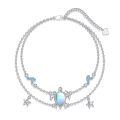 TOUPOP 925 Sterling Silver Sea Turtle Dolphin Mermaid Anklet Ocean Jewelry-0-0
