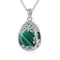 wholesale 925 Sterling Silver Filigree Teardrop Pendant Necklace for Women-0-42