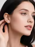 wholesale 925 Sterling Silver Hypoallergenic Dog Stud Earrings Wholesale with Heart Crystal and Bone for Women Gifts-0-4