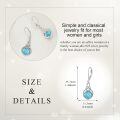 wholesale 925 Sterling Silver Drop Earrings Blue Moonstone Celtic Knot Platinum Plated For Women-0-45
