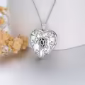 TOUPOP Sterling Silver Crystal Turtle Photo Locket Necklace Ocean Jewelry Gifts-0-2
