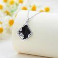 wholesale Sterling Silver Natural Gemstone Filigree Teardrop Pendant Necklace for Mom-0-3