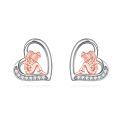wholesale 925 Sterling Silver Sports Basketball Player Heart Stud Earrings s for Women-0-46