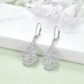 wholesale 925 Sterling Silver Filigree Tree of Life Heart Drop Leverback Earrings-0-2