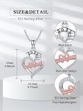 wholesale 925 Sterling Silver 2025 Graduation Heart Pendant Necklace with Diploma and Cap Charm for Women Daughter Granddaughter Friend Gifts-0-2