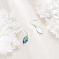 wholesale 925 Sterling Silver Gradient Enamel Leaf Earrings, Hypoallergenic, Nickel-Free, Lead-Free, Cadmium-Free, Elegant Gift for Women-0-3
