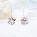 wholesale 925 Sterling Silver Ghost & Pumpkin Halloween Dangle Drop Earrings - Cute  for Women Girls-0-1