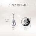 wholesale 925 Sterling Silver Teardrop Cremation Urn Pendant with Funnel and Fill Tool - Keepsake Memorial Jewelry-0-4