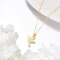 wholesale 14K Gold Hummingbird Opal Stone Necklace Pendant for Women Wife Mom-0-3