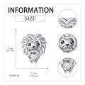 wholesale 925 Sterling Silver Heart-Shaped Dog Stud Earrings for Women and Girls-0-4