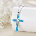 wholesale Sterling Silver Origami Cross Pendant Necklace Religious Jewelry Gift for Women Men-0-7