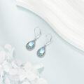 wholesale 925 Sterling Silver Teardrop Moonstone Leverback Earrings with Abalone Shell Inlay-0-3