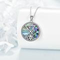 wholesale 925 Sterling Silver Labradorite Triangle Star Pendant Necklaces for Women Gifts-0-3