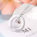 TOUPOP Sterling Silver Birthstone Personalized Name Necklace For Women-0-1