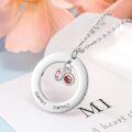 TOUPOP Sterling Silver Birthstone Personalized Name Necklace For Women-0-1
