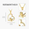 wholesale 14K Gold Heart Gecko Pendant Necklace for Women-0-2