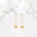 wholesale 925 Sterling Silver Gold Plated Seashell with White Pearl and Crystal Drop Dangle Earrings for Women-0-1
