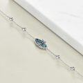 wholesale 925 Sterling Silver Abalone Shell Butterfly Charm Anklet/Anklet for Women/Mother-Daughter Gifts-0-2