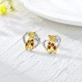 wholesale 925 Sterling Silver Ballerina Shoe Heart Studs with Bow Tie Dance Lover Gifts for Women Girls-0-3