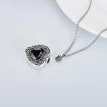 wholesale Sterling Silver Flower Urn Necklace for Ashes Memorial Keepsake Heart Jewelry-0-8