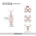 wholesale 925 Sterling Silver Irish Celtic Knot Created Opal Pendant Necklace for Women-0-2