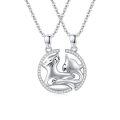 wholesale 925 Sterling Silver Yin Yang Cats Pendant Necklace Jewelry Set-0-0