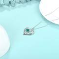 wholesale Sterling Silver Birthstone Crystal Mom Necklace Heart Elephant Jewelry Gift-0-2