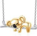 wholesale 925 Sterling Silver Gold Plated Koala Pendant Necklace - Adorable Animal Charm s for Her-0-0