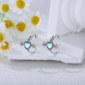 wholesale  Sterling Silver Moonstone Retro Sunflower Rose Feather Cross Butterfly Hoop Earrings for Women Gifts -0-29