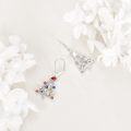 wholesale 925 Sterling Silver Colorful Crystal Tree Drop Earrings - Festive Holiday Jewelry for Women-0-3