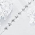 wholesale 925 Sterling Silver Celtic Knot Bracelet with White Topaz, Trinity Knot Design for Women, Adjustable Irish Jewelry Gift for Love & Protection-0-4