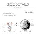 wholesale 925 Sterling Silver Angel Wings Stud Earrings for Women-0-3