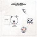 wholesale 925 Sterling Silver Dog Heart Charm Hoop Earrings - Adorable Gifts for Women & Girls-0-3