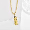 wholesale Gold-Plated 925 Sterling Silver Green Crystal Dragon Pendant Necklace-0-1