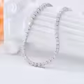 wholesale 925 Sterling Silver Green Cubic Zirconia Tennis Necklace 14-26 Chain Length  for Women and Men-0-32