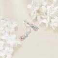 wholesale 925 Sterling Silver Heart-Shaped Moonstone Sleeping Fox Drop Earrings-0-4