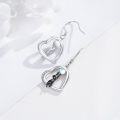 wholesale 925 Sterling Silver Hypoallergenic Cat Soccer Moon Witch Black Dangle Earrings for Women-0-4