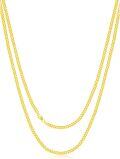 wholesale Sterling Silver Gold Plated 3 2mm Cuban Chain Necklace for Women Men 16 24 Inch-0-16