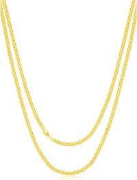 wholesale Sterling Silver Gold Plated 3 2mm Cuban Chain Necklace for Women Men 16 24 Inch-Yellow