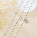 wholesale 925 Sterling Silver Daisy Flower Butterfly Layered Necklaces for Women Gifts-0-2